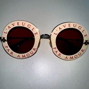 Authentic Gucci Laveugle Par Amour Sunglasses